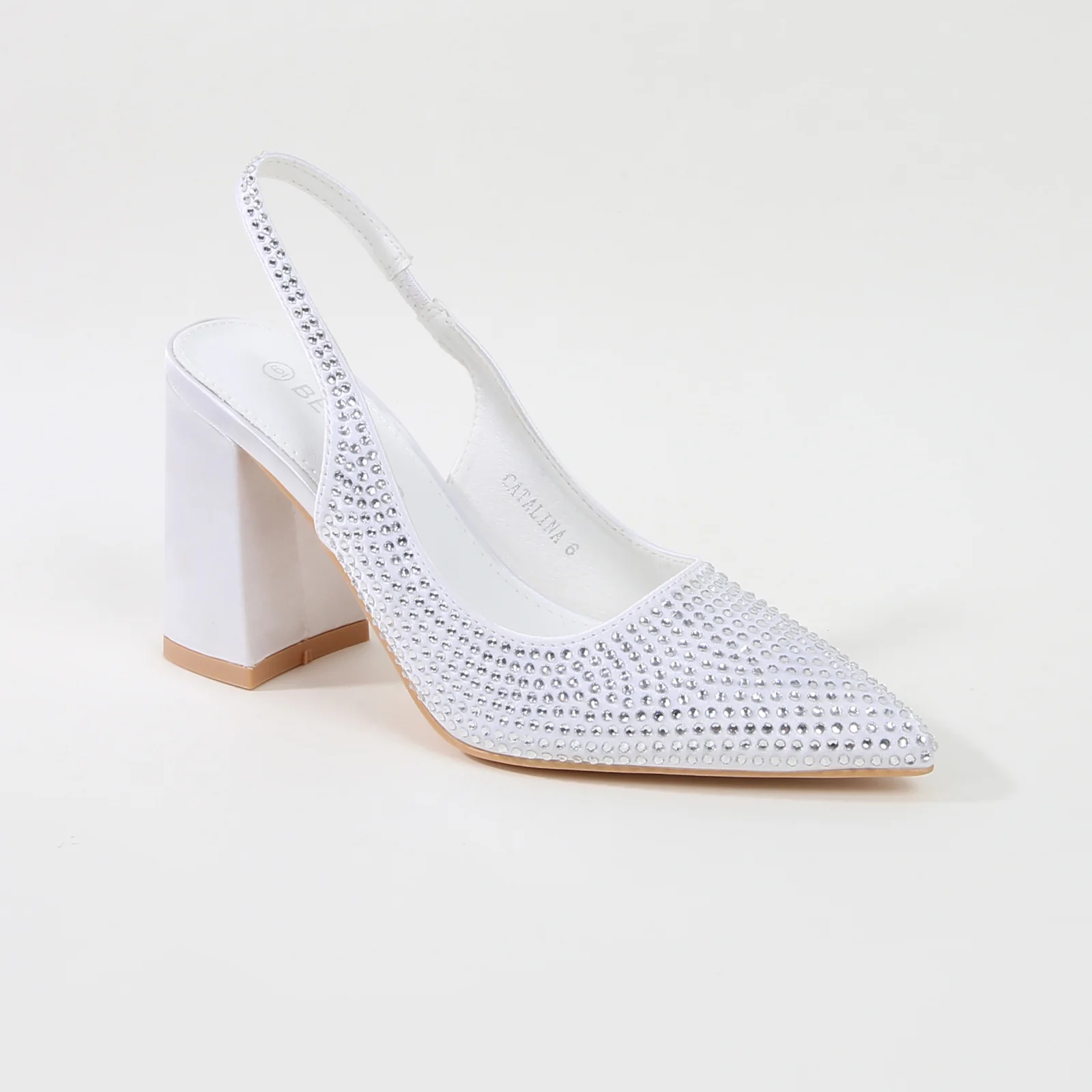 Catalina Rhinestone Embellished Slingback Block Heels - Image 16