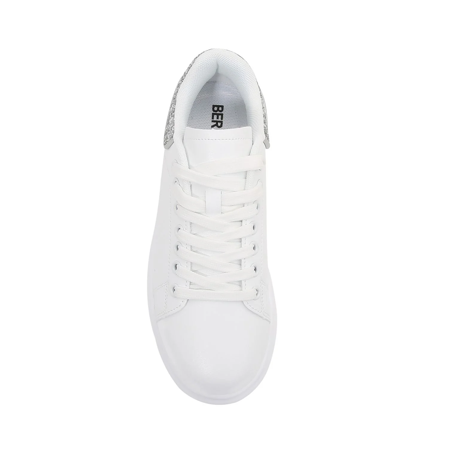 Classic White Sneakers with Glitter Sparkling Twist - Image 9