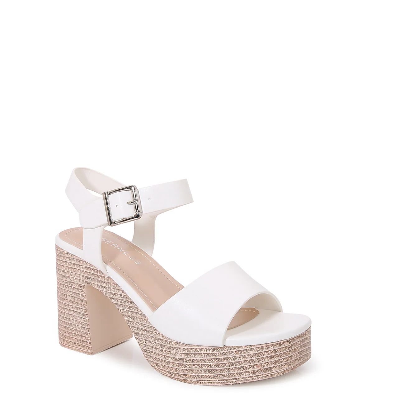 Eulala Metallic Gold Platform Block Heel Sandals - Image 12