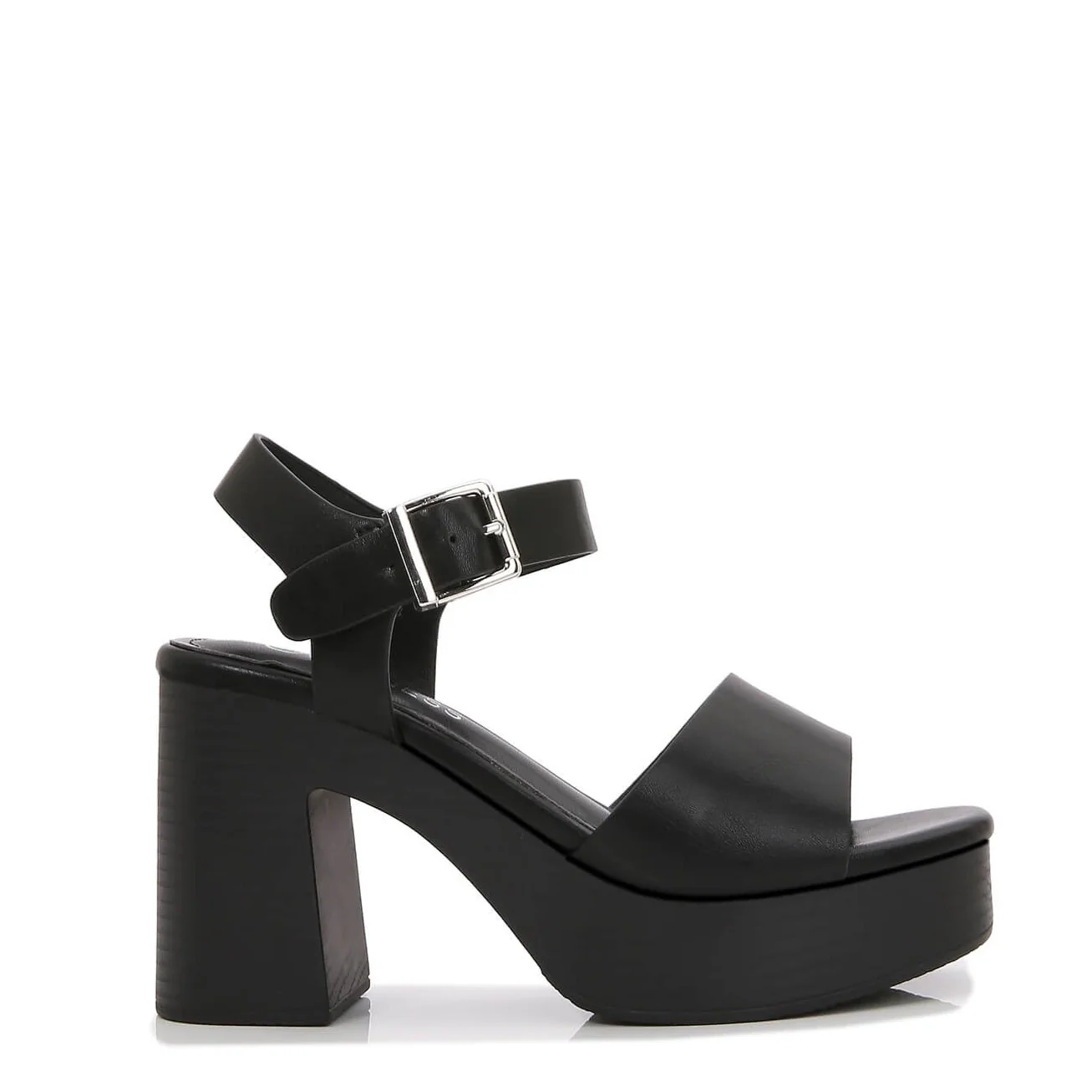 Eulala Metallic Gold Platform Block Heel Sandals - Image 8