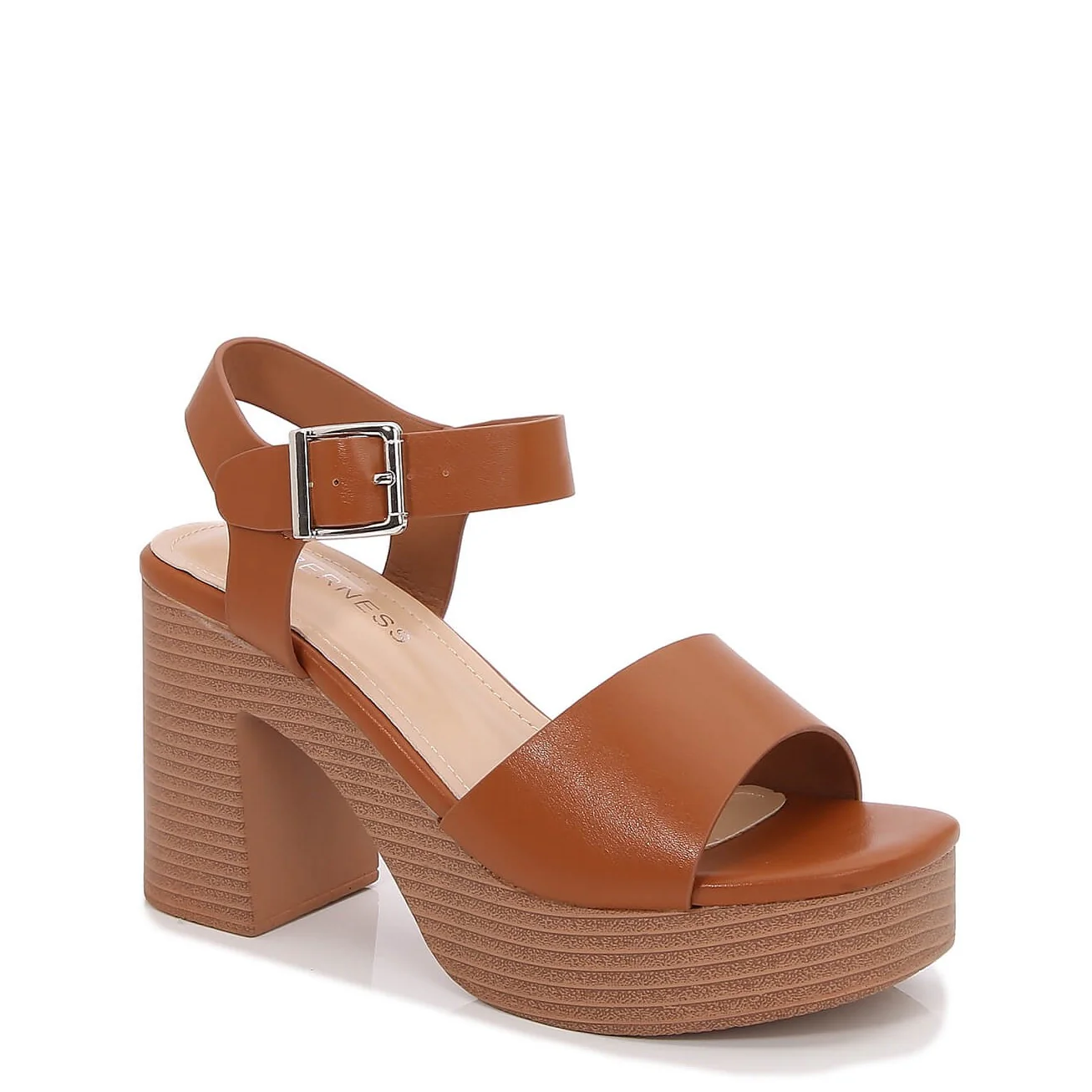 Eulala Metallic Gold Platform Block Heel Sandals - Image 9