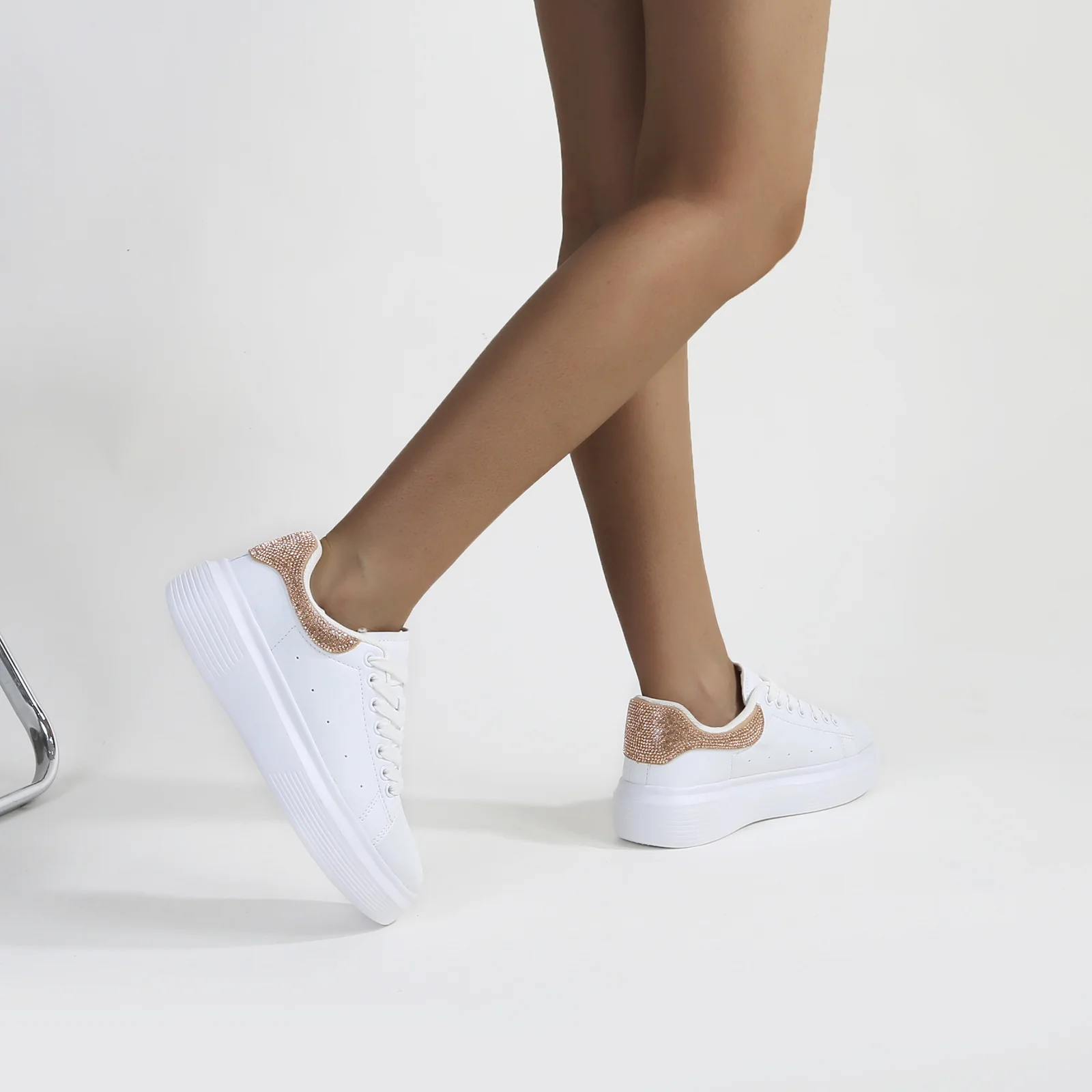 Fortuna Platform Sneaker with Rhinestone Accent - Image 12