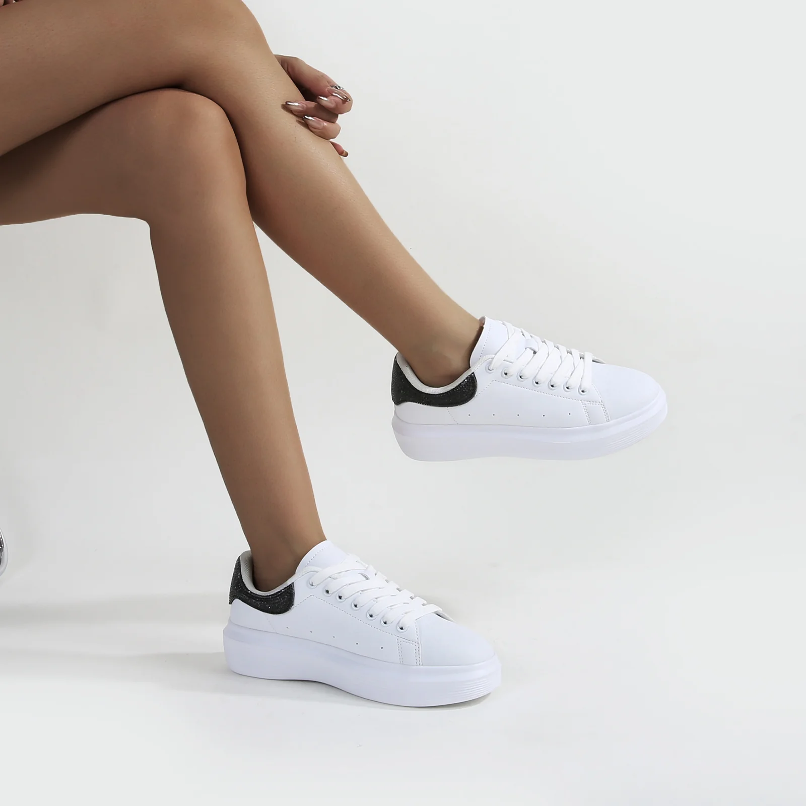 Fortuna Platform Sneaker with Rhinestone Accent - Image 3