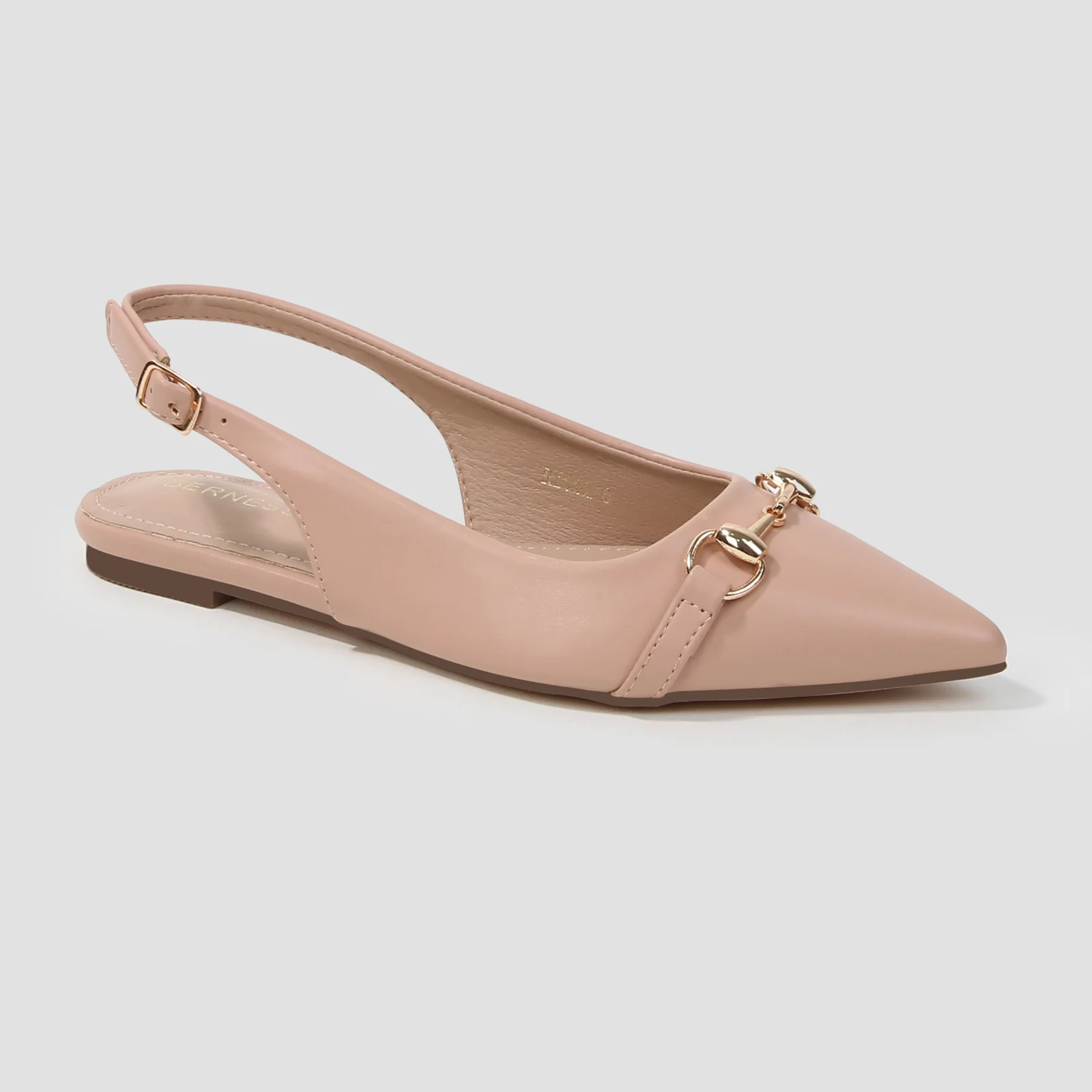 Rio Chain Accent Faux Leather Slingback Flats - Image 11