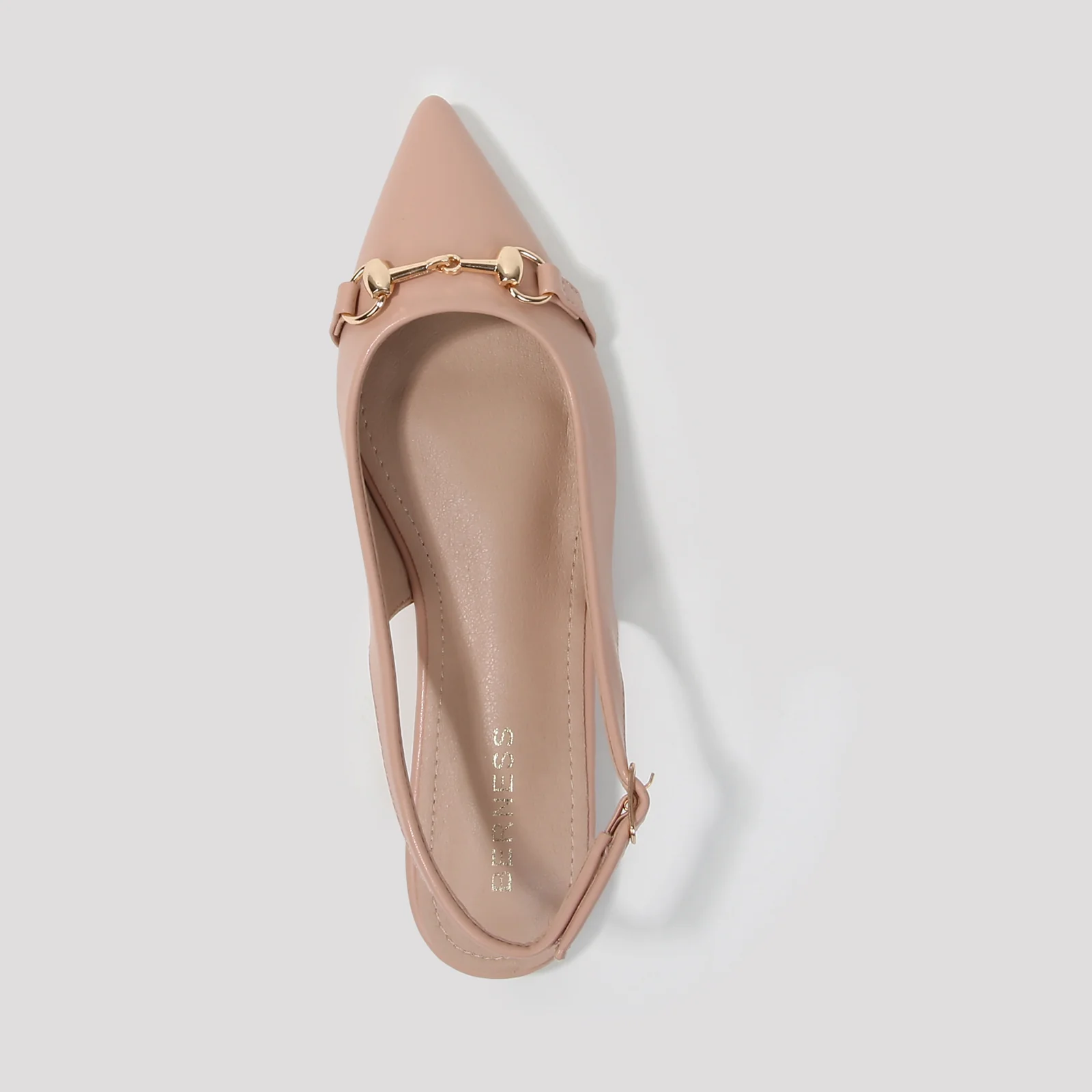 Rio Chain Accent Faux Leather Slingback Flats - Image 12