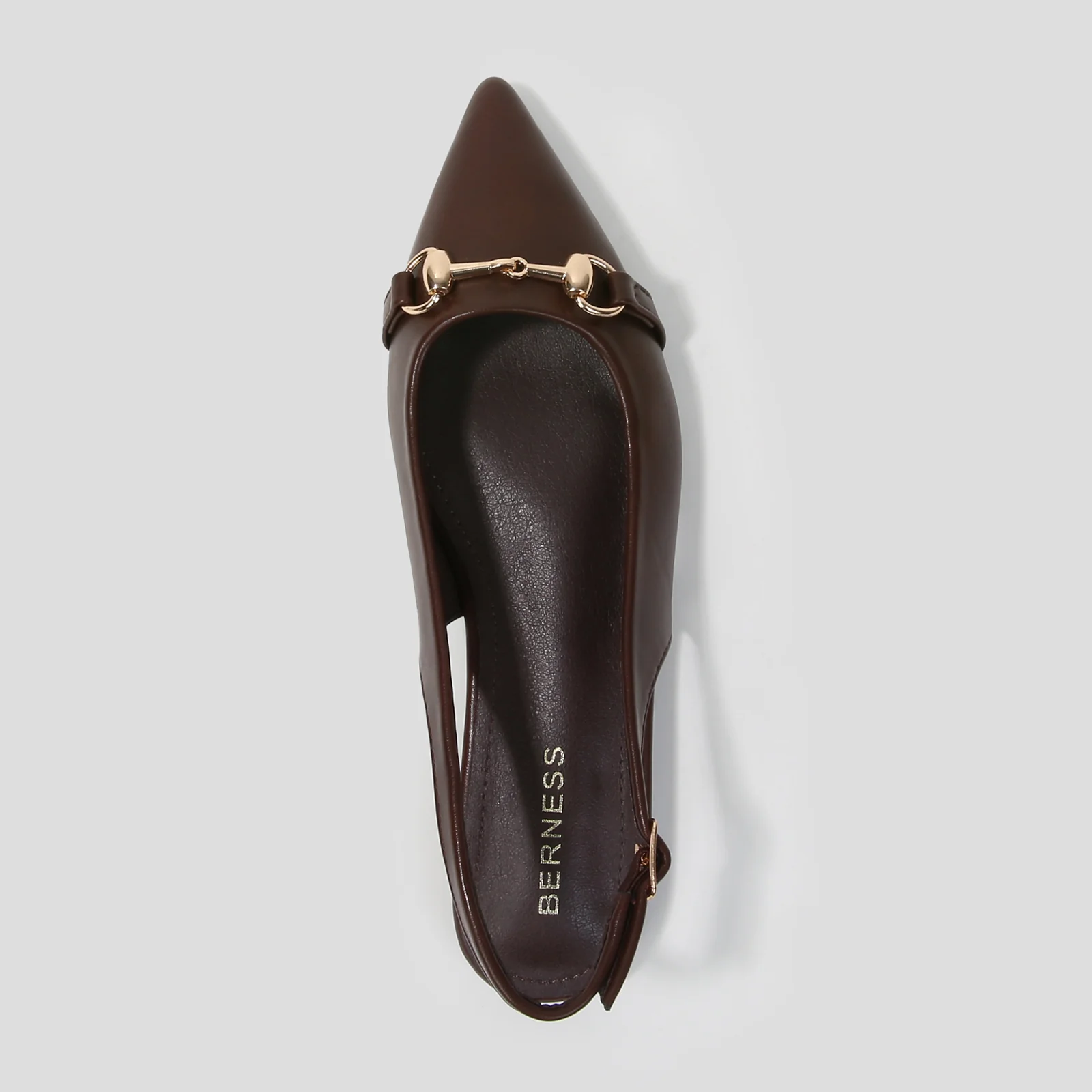 Rio Chain Accent Faux Leather Slingback Flats - Image 7